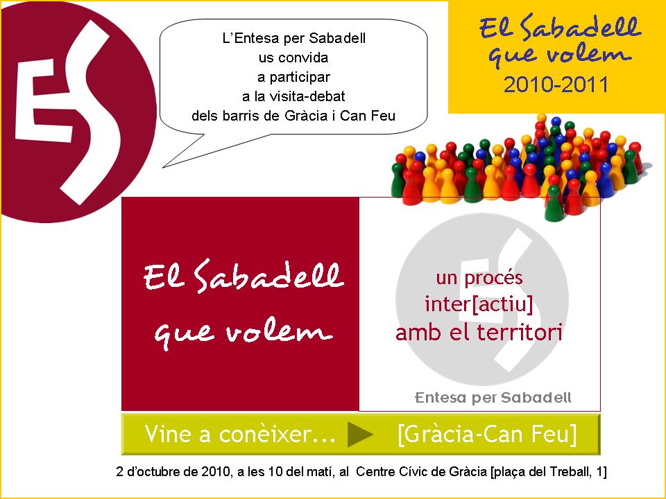 Cartell, Targetó, Vine a Conèixer Gràcia-Can Feu