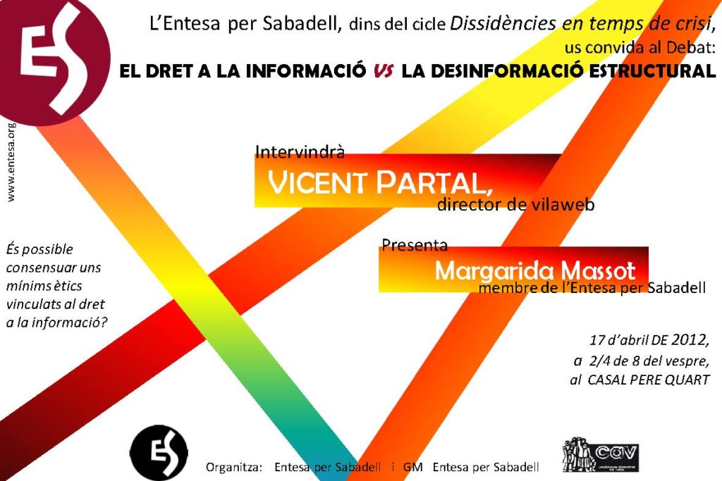 Postal Dissidències Comunicació abril 2012